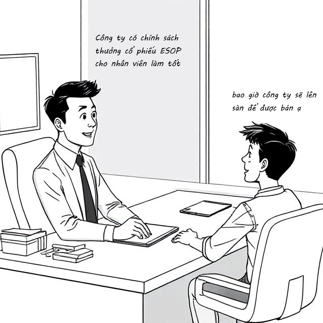 Công ty thưởng cổ phiếu ESOP cho nhân viên